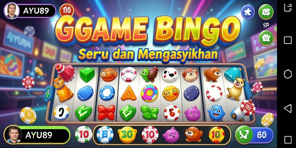 Tampilan utama gameplay AYU89 dengan suasana Bingo yang seru.