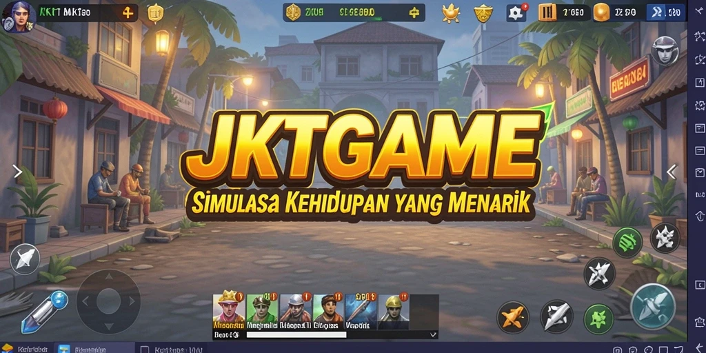 Tampilan gameplay JKTGAME dengan interaksi karakter yang menarik.