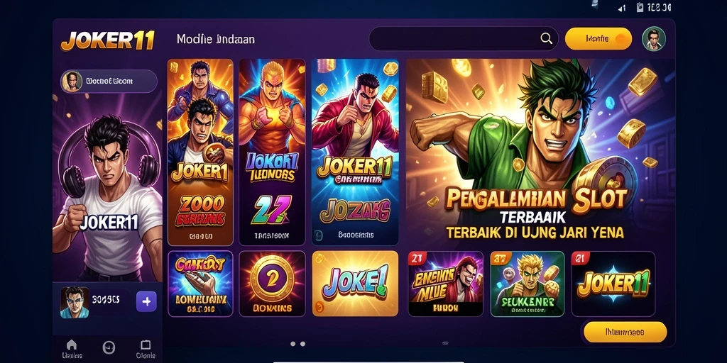 Screenshot utama JOKER11 yang menampilkan gameplay Slot yang seru.