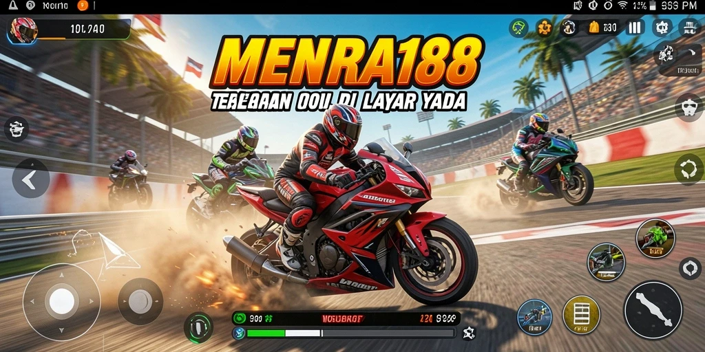 Tampilan seru balapan motor di MENARA188 yang penuh aksi.