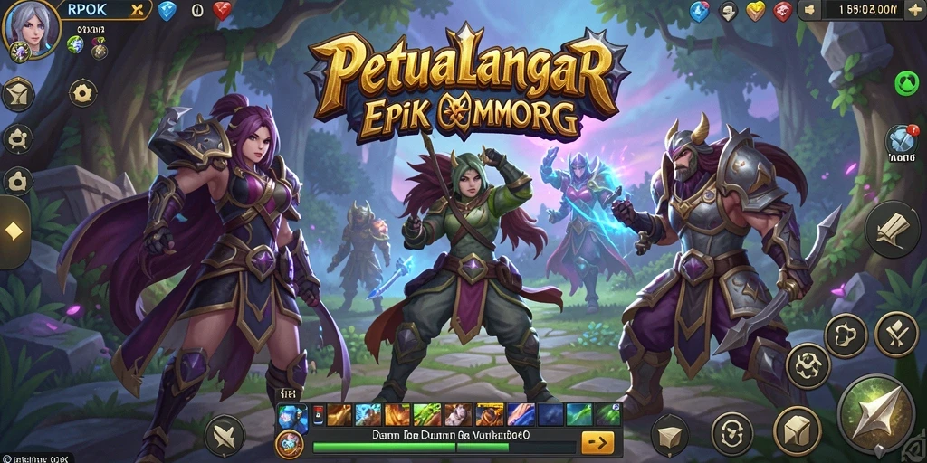 Screenshot gameplay RPOK dengan aksi seru dalam dunia MMORPG.