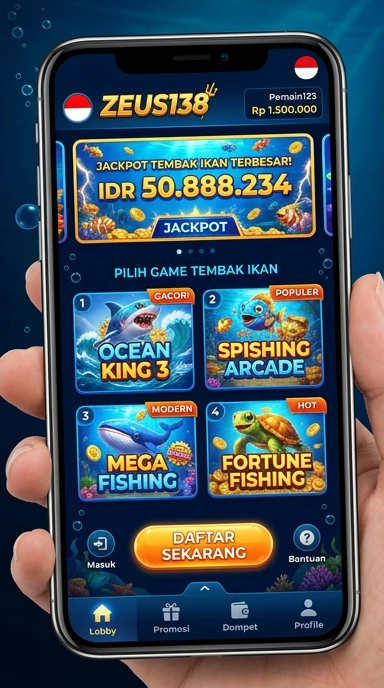 Tampilan aplikasi zeus138 yang ramah pengguna.